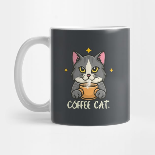 Black coffee cat by Spaceboyishere